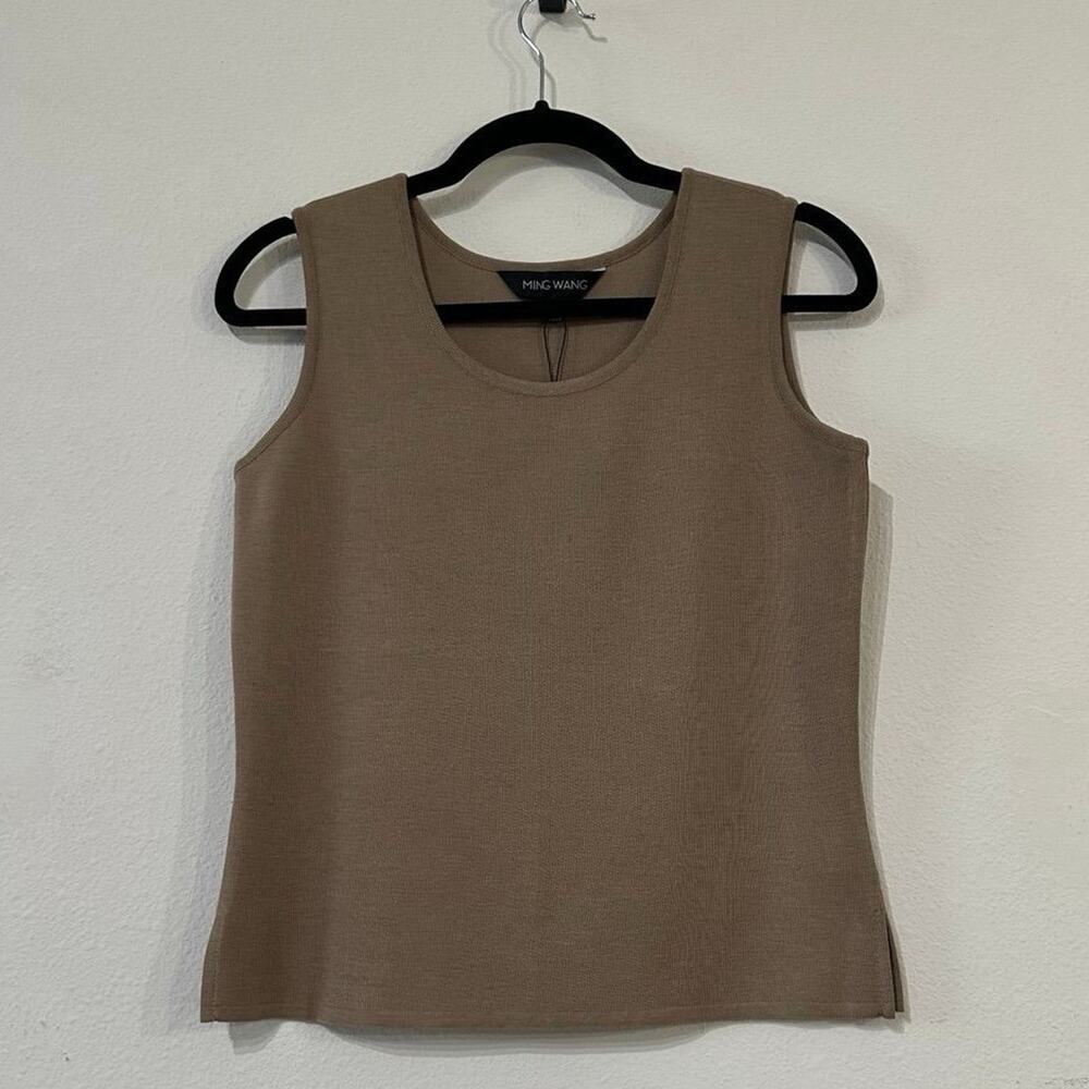 Ming Wang Scoop Neck Tank Top